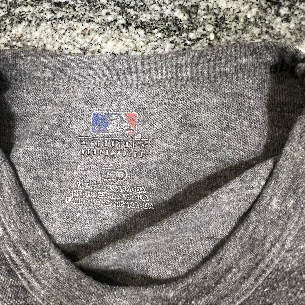 Texas Rangers T-Shirt MLB Mens Large Retro Big T Gray World Series Champions - Picture 4 of 4